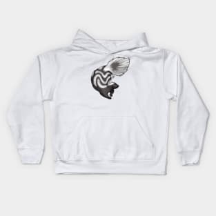 Skunk - Black Swirl Kids Hoodie